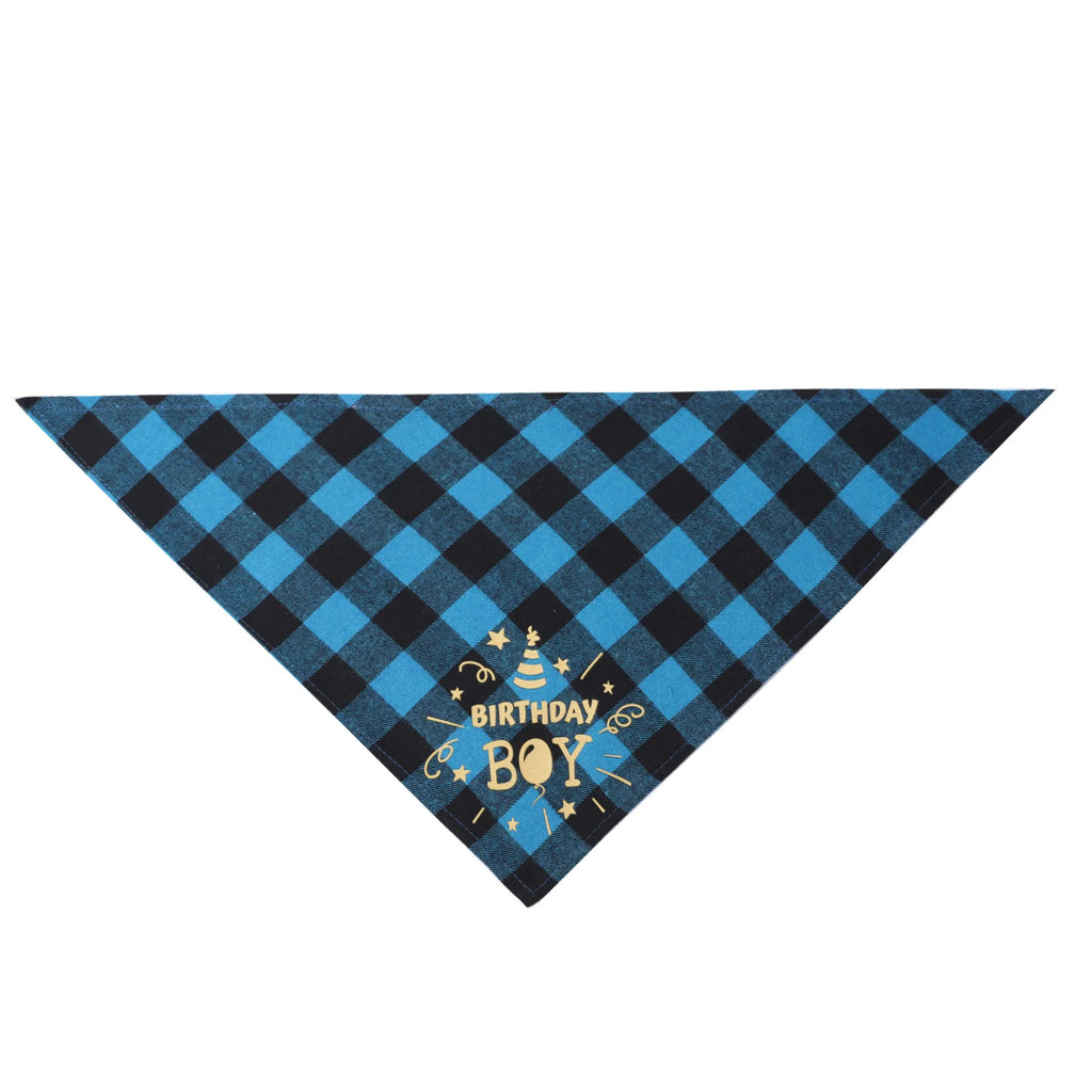 Cotton Triangle Pet Bandana – Adjustable Scarf Collar for Dogs and Cats