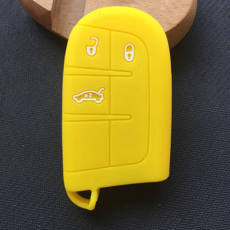 Silicone Car Key Case – Protective Fob Cover for Jeep and Chrysler Vehicles