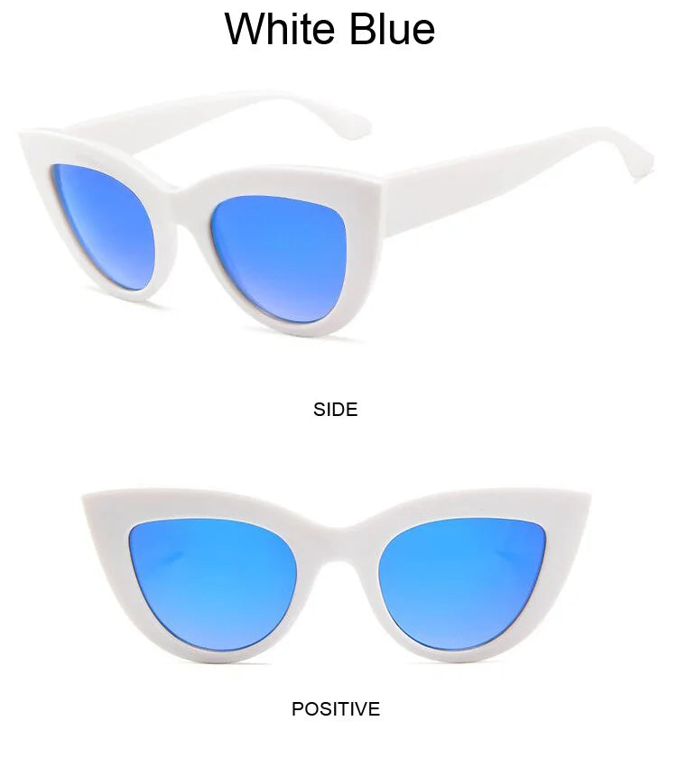 Retro Cat Eye Sunglasses – Oversized Plastic Frames for Women Fashion