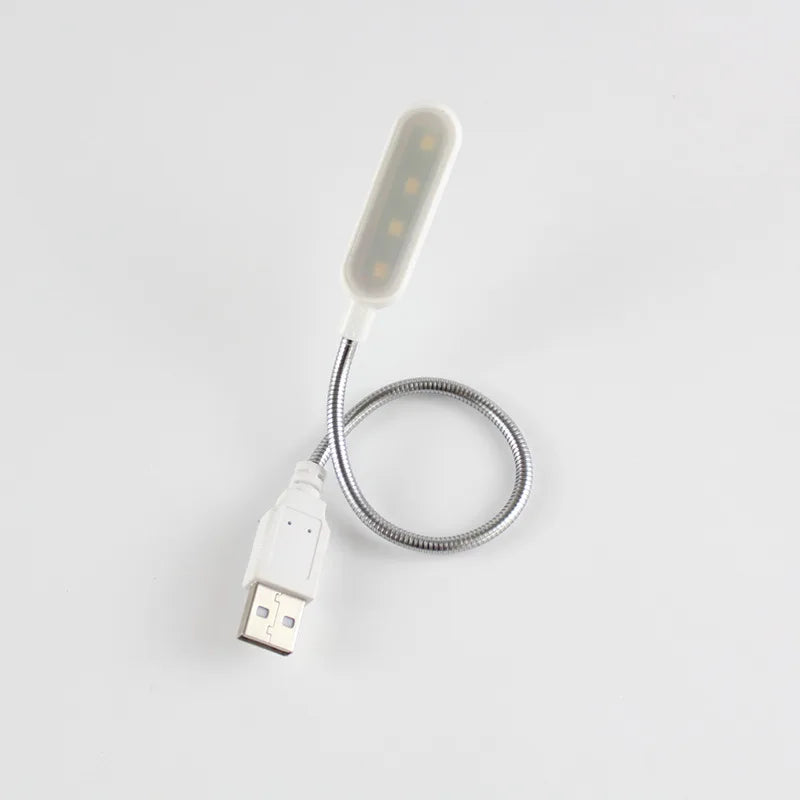 Portable 4 LED Book Lamp – USB Rechargeable Light for Reading and Travel