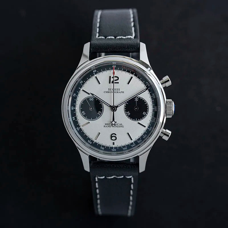 Sugess 1963 Mechanical Chronograph Watch – Sapphire Pilot Style for Men