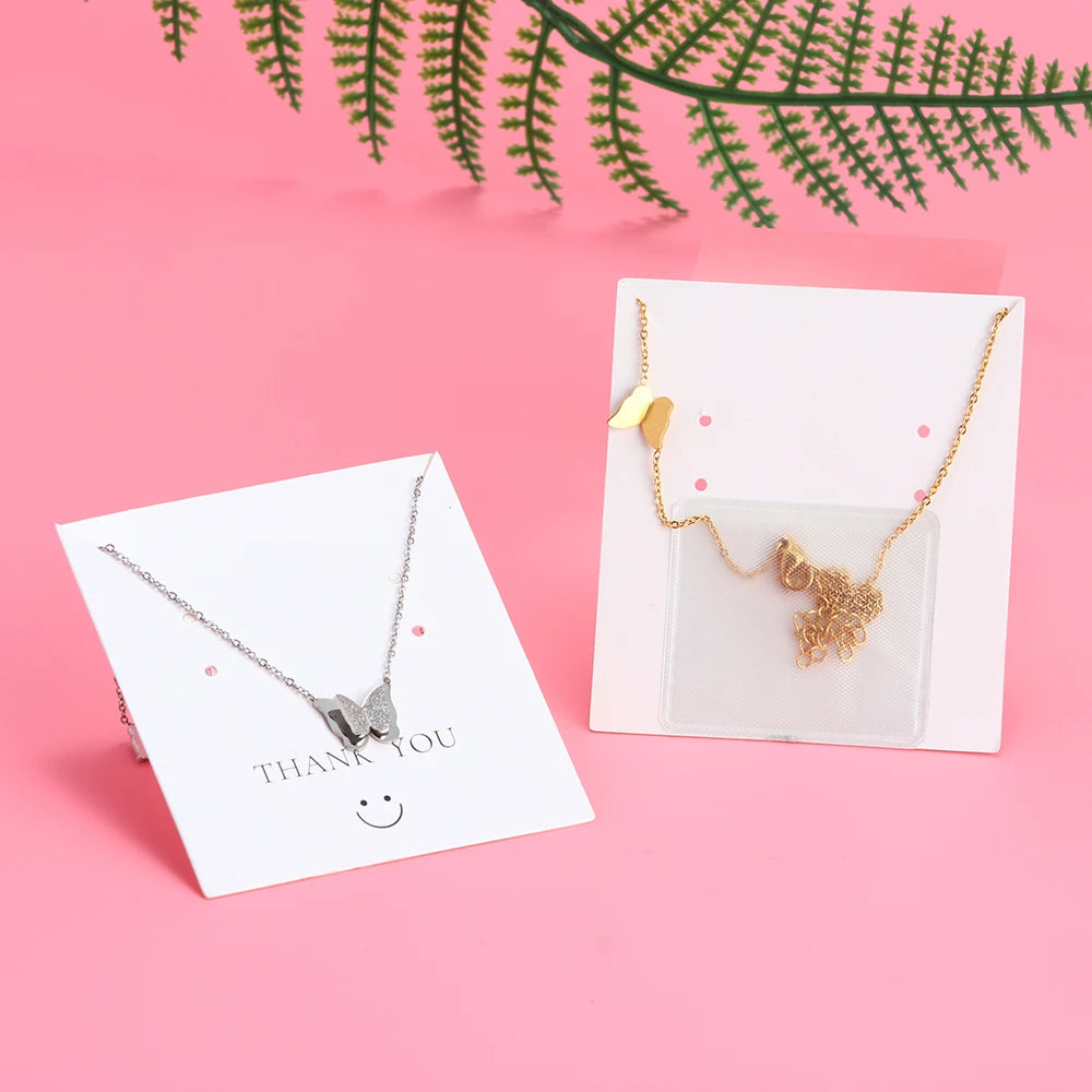 Transparent Jewelry Display Bags – Adhesive Cards for Small Business Packaging