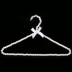 Pearl Beaded Bow Clothes Hangers – Decorative Kids Dress Storage Organizer