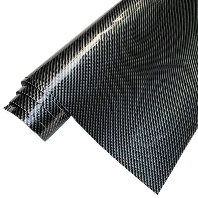 Glossy Carbon Fiber Vinyl Wrap – Adhesive Film for Car and Motorcycle Styling