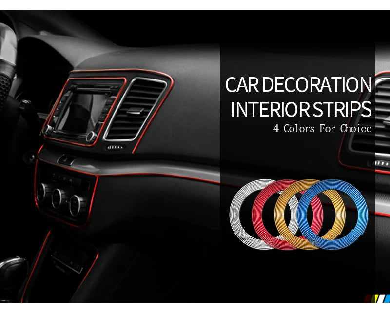Flexible Car Interior Trim – 5m Decorative Molding for Dashboard Styling