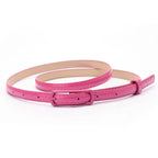 Thin Faux Leather Waist Belt – Adjustable Fashion Accessory for Dress Jeans