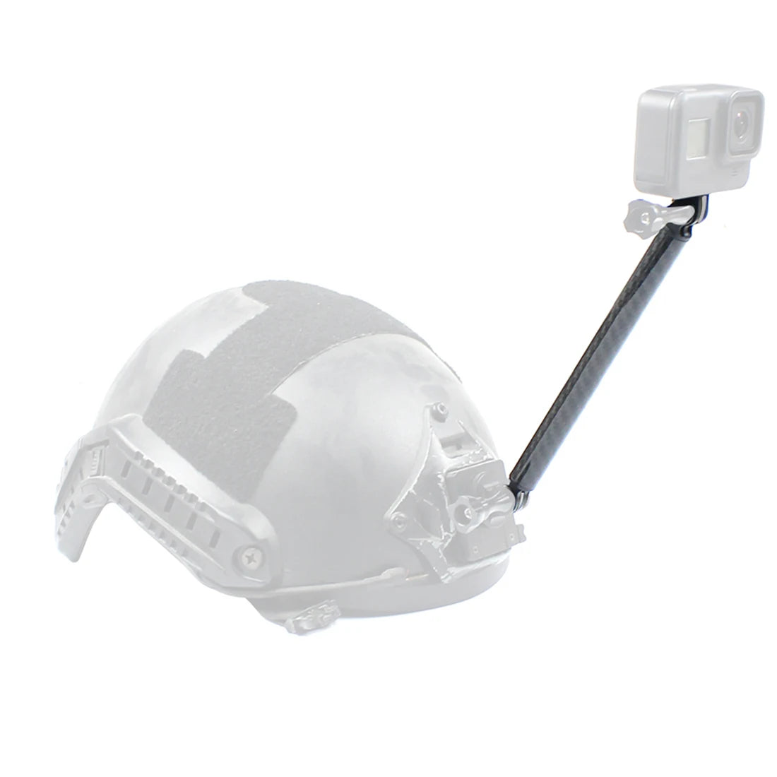 Carbon Fiber Helmet Extension Arm – Selfie Mount for GoPro and Insta360