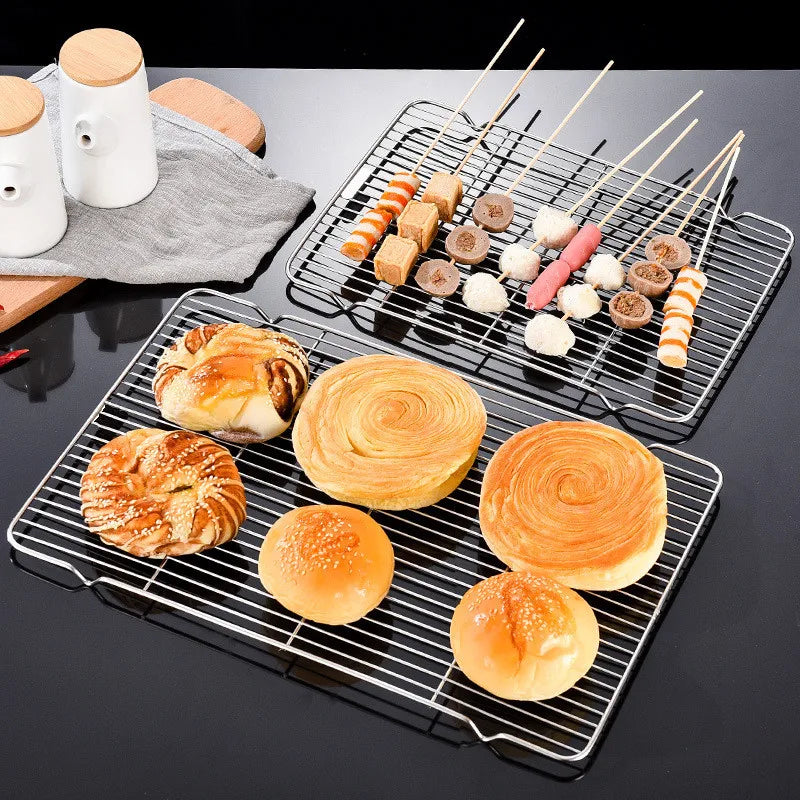 Stainless Steel Cooling Rack – Non-Stick Mesh Tray for Baking and BBQ