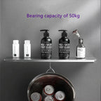 Aluminum Wall Storage Shelf – Bathroom Mirror Organizer for Shower Room