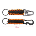 Paracord Survival Keychain – Military Carabiner for Outdoor Camping Gear