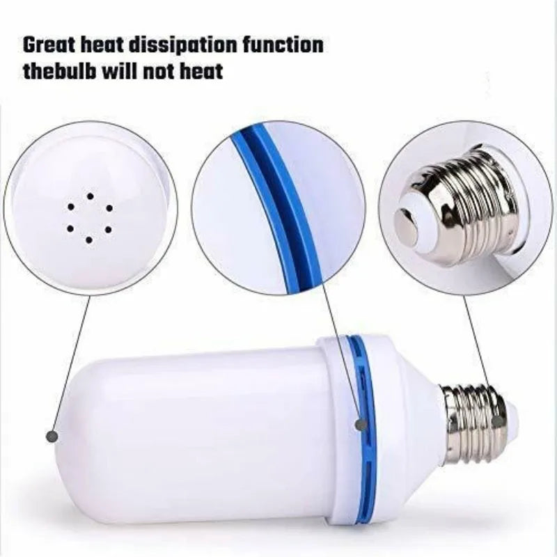 LED Flame Effect Light Bulb – Dynamic Fire Simulation for Home Decoration