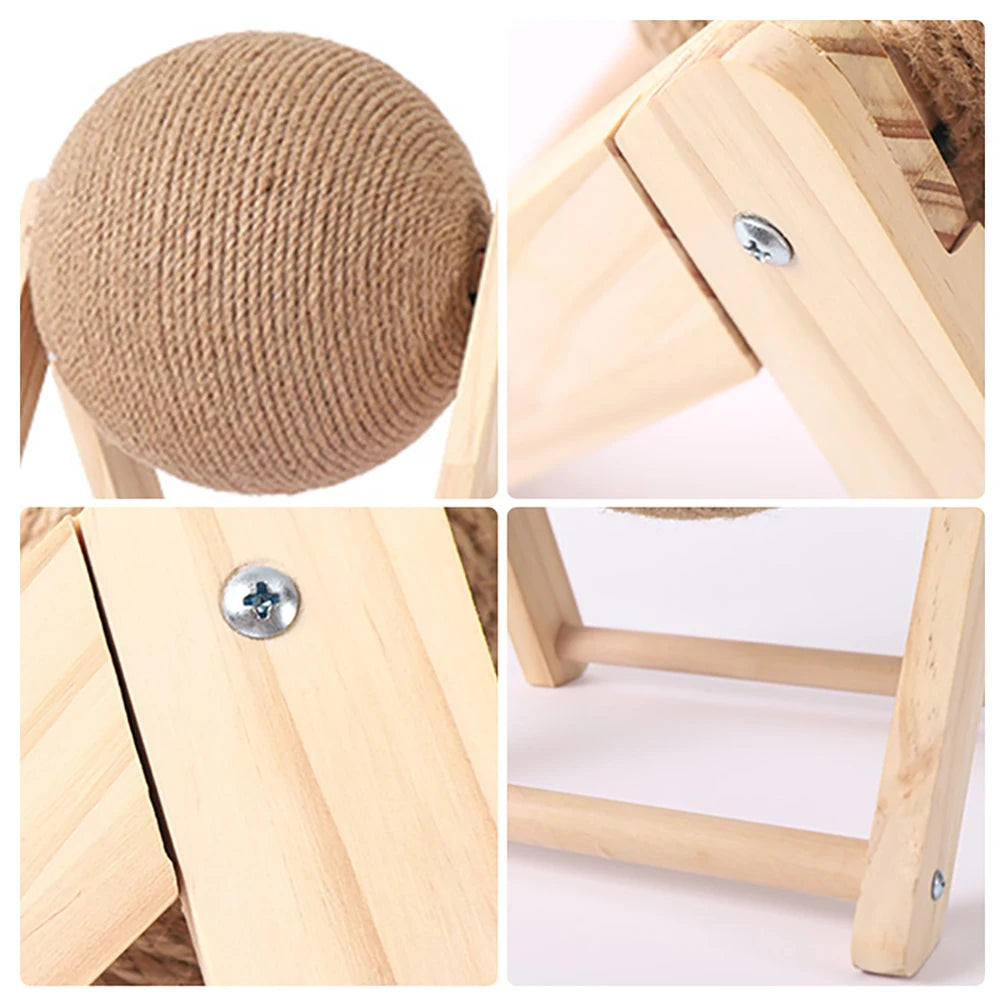 Sisal Rope Scratching Ball – Interactive Claw Grinder for Cat Exercise