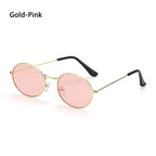 Retro Small Oval Sunglasses – UV400 Gradient Mirror Shades for Festival Wear