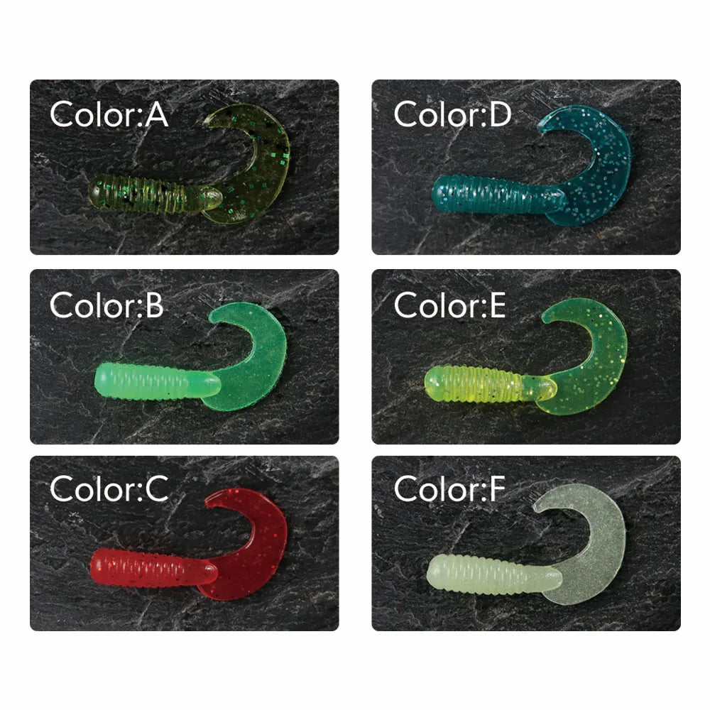 Luminous Rubber Worm Baits – 35mm Soft Swimbait for Freshwater Bass Fishing