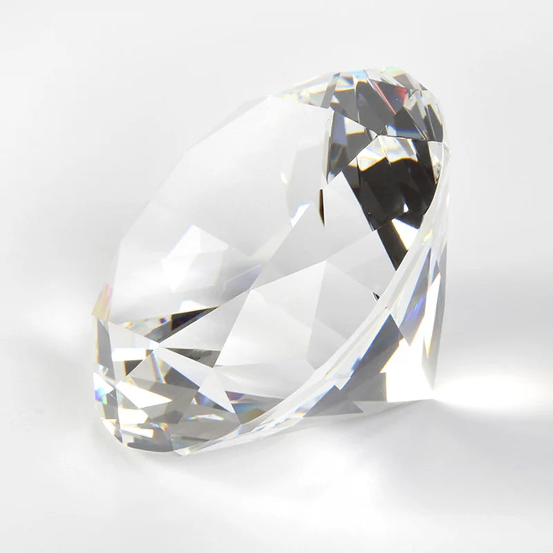 Clear Crystal Diamond Ornament – Glass Home Decor for Wedding and Gifts