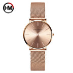 Rose Gold Stainless Steel Watch – Japan Quartz Waterproof for Ladies