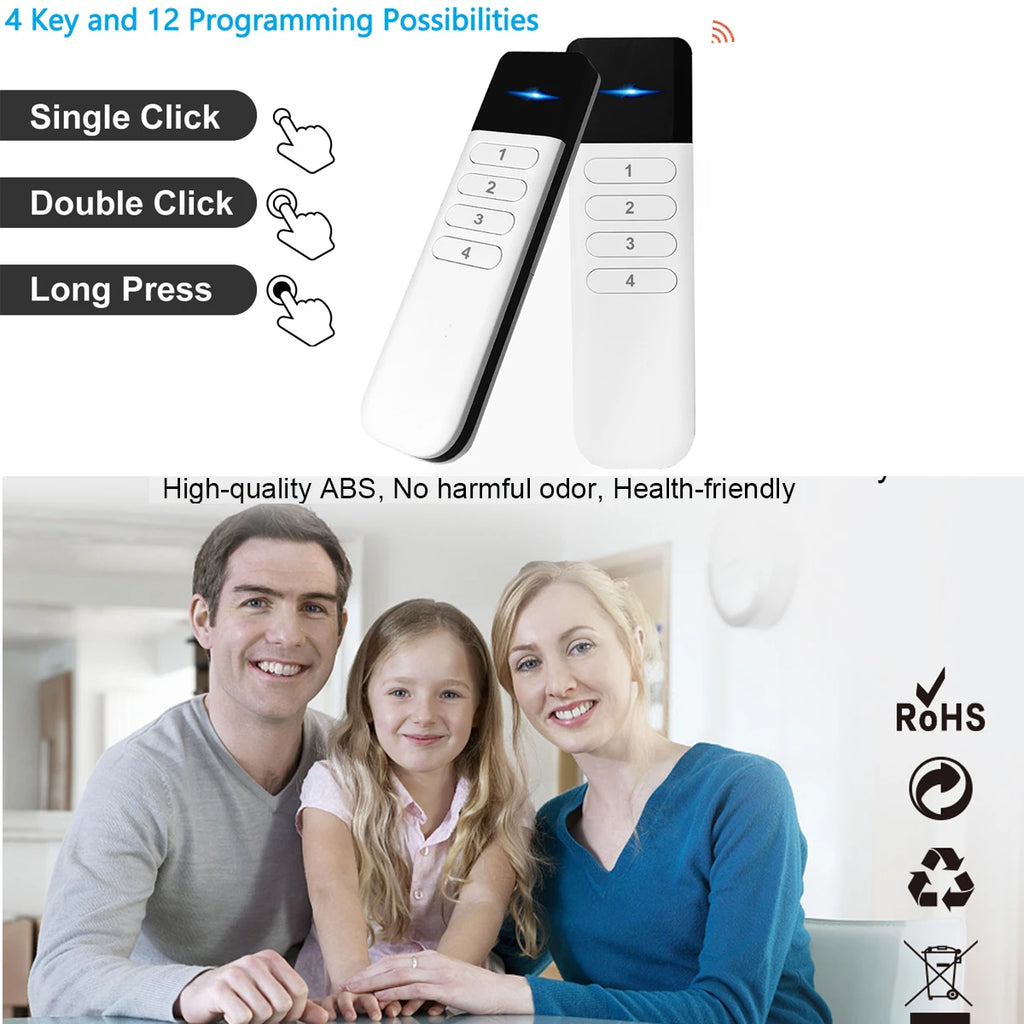Tuya ZigBee Smart Scene Switch – 4-Key Wireless Remote for Home Automation