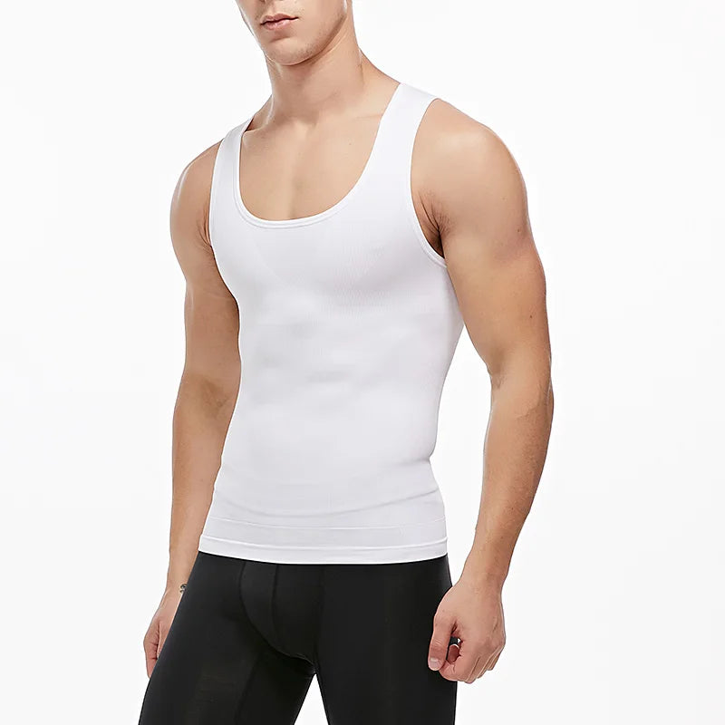Compression Tank Top – Abdomen Slimming Body Shaper for Gynecomastia Support