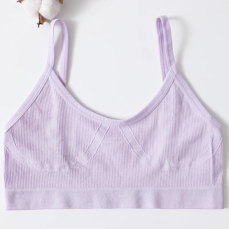 Seamless Push Up Bra – Soft Low Back Crop Top for Everyday Comfort
