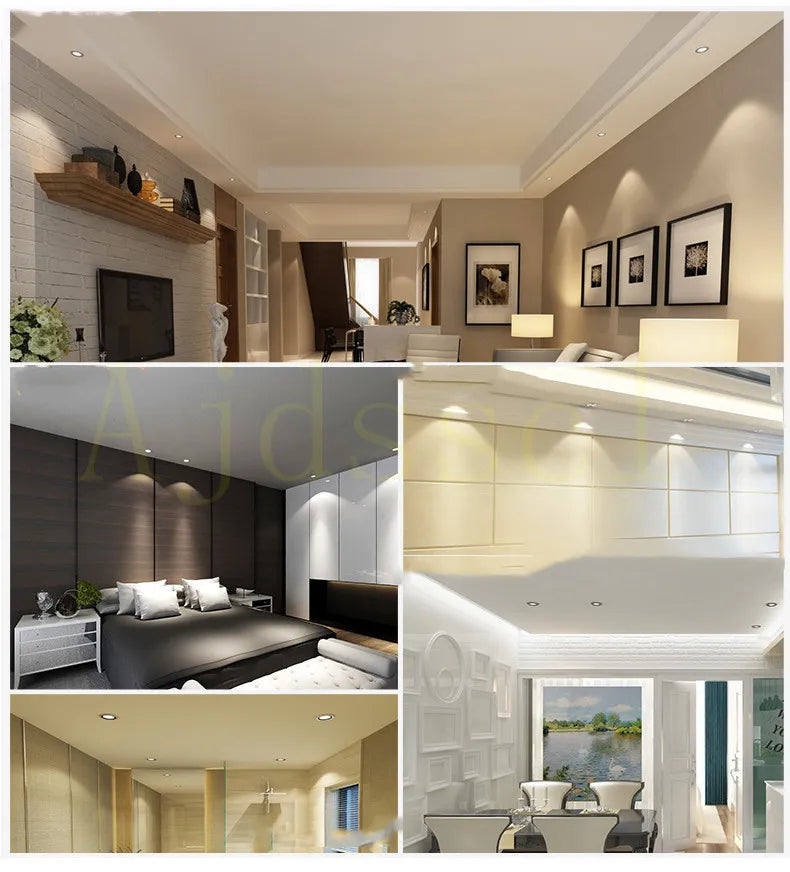 Dimmable LED Recessed Downlight – Tri-Tone Ceiling Spot for Home Lighting