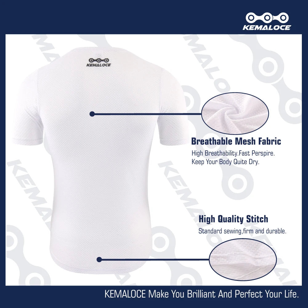 Breathable Mesh Cycling Base Layer – Short Sleeve Undershirt for MTB Biking