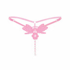 Lace G-String Thong – Pearl Back Bow Details for Sexy Lingerie