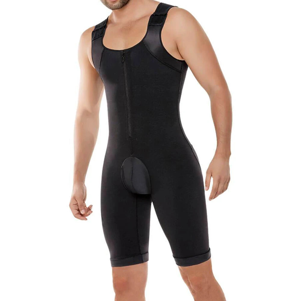 Men's Compression Bodysuit – Tummy Control Shapewear for Slimming and Workout