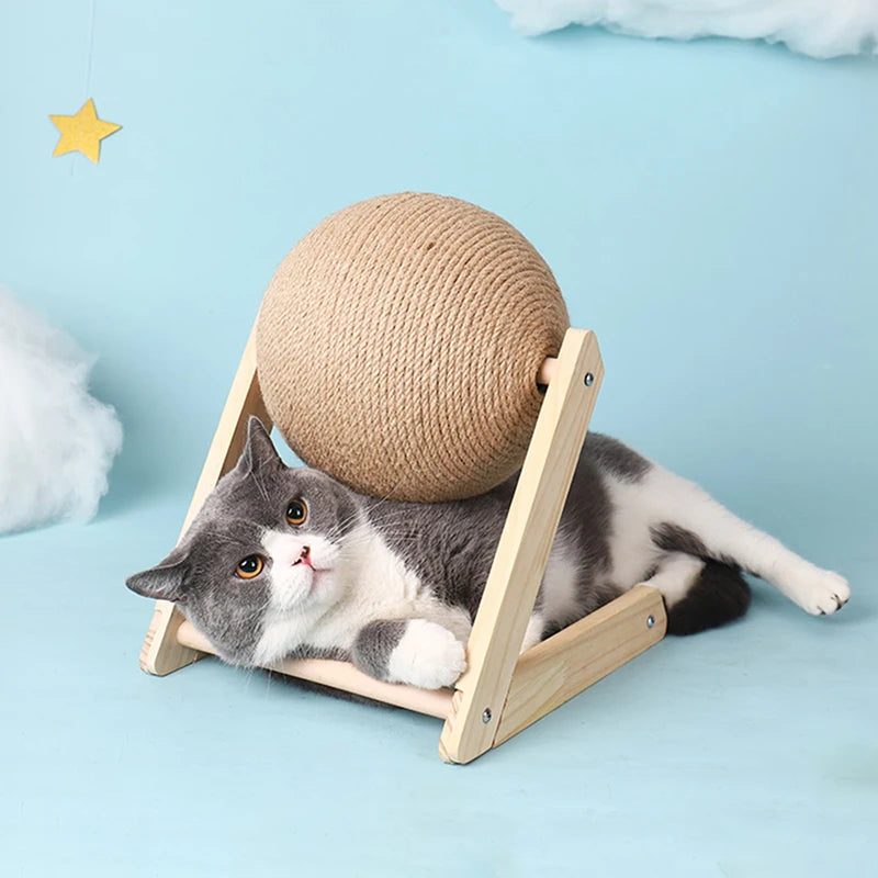 Sisal Rope Scratching Ball – Interactive Claw Grinder for Cat Exercise