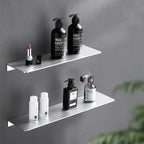 Aluminum Wall Storage Shelf – Bathroom Mirror Organizer for Shower Room