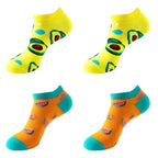 Avocado Cotton Boat Socks – Funny Fruit Pattern for Men and Women