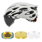 Adjustable Cycling Helmet – LED Light Visor for Road and Mountain Bike