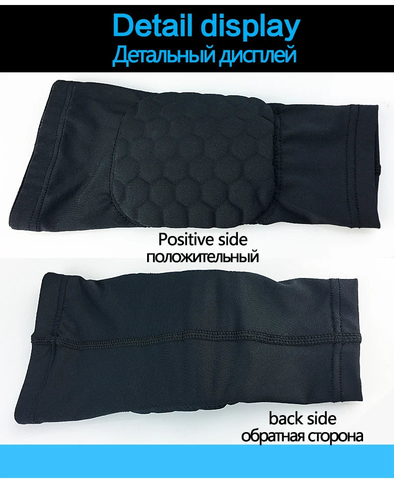 Honeycomb Compression Elbow Pads – Protective Arm Sleeves for Basketball