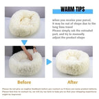 100cm Plush Donut Pet Bed – Calming Round Mat for Large Dogs and Cats