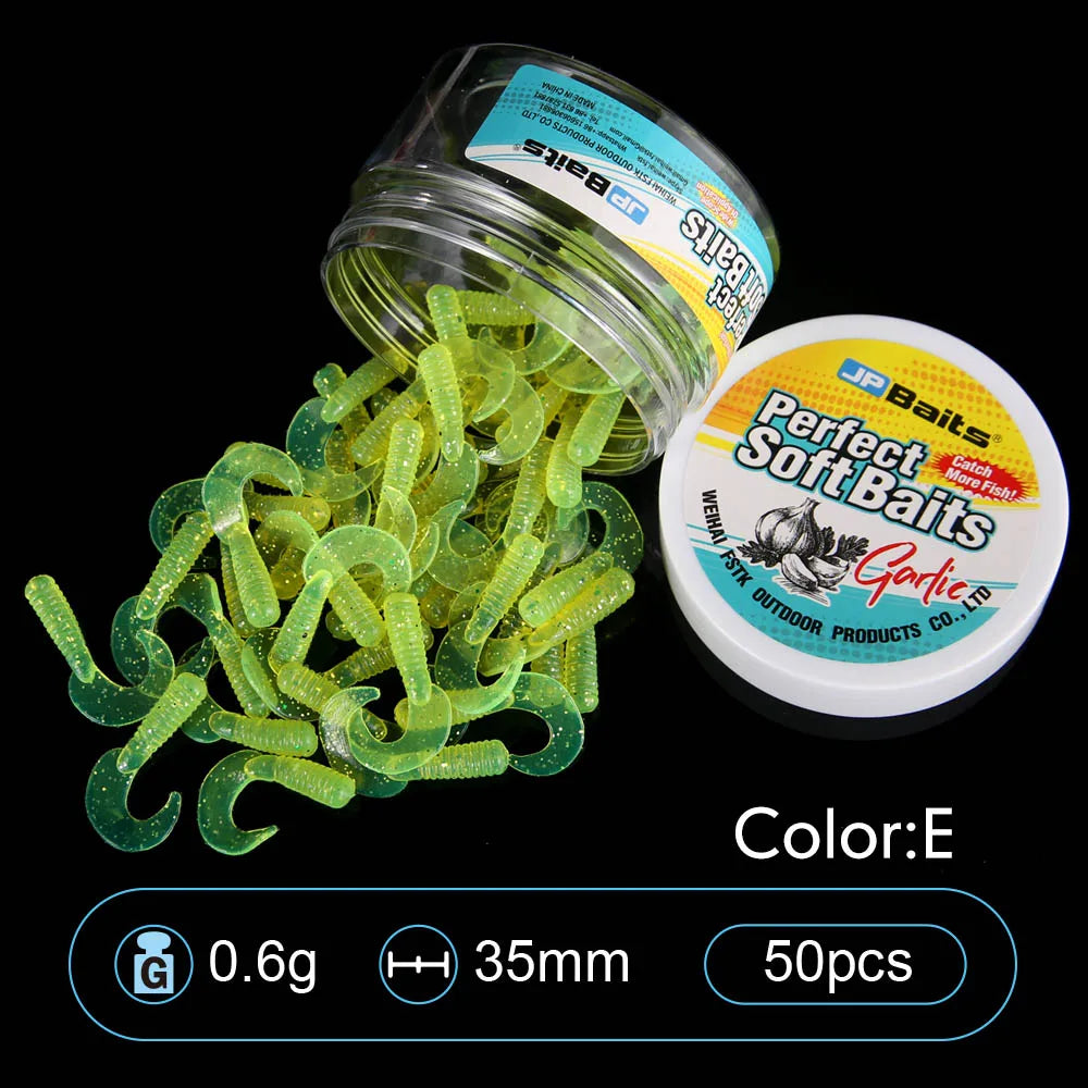 Luminous Rubber Worm Baits – 35mm Soft Swimbait for Freshwater Bass Fishing