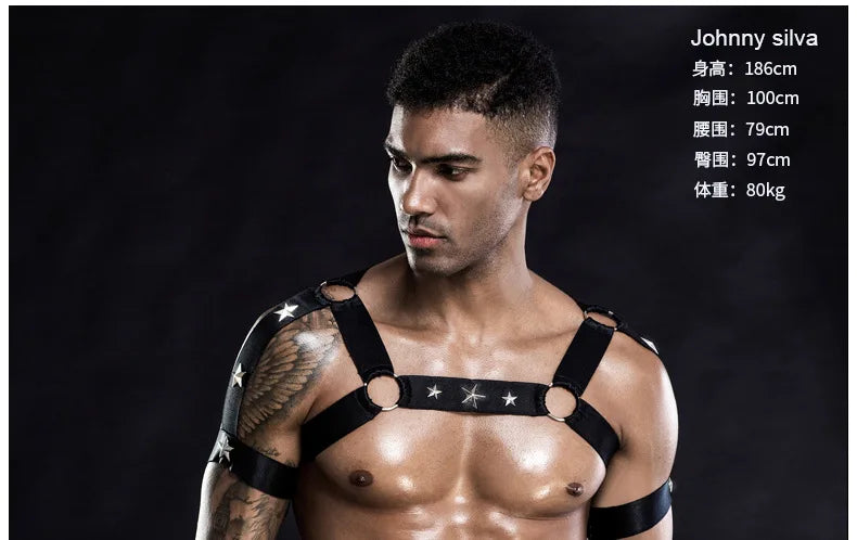 Black Mesh Club Outfit – Sexy Men's Costume for Role Play