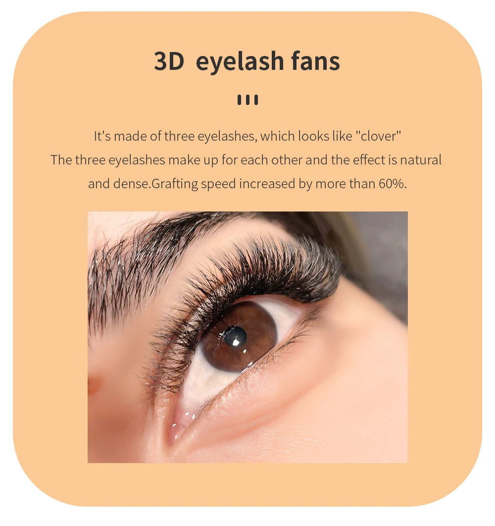 W Shape Eyelash Extensions – 3D Premade Volume Faux Mink Fans for Professionals