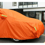 Universal Orange Car Cover – Waterproof UV Protection for Outdoor Storage