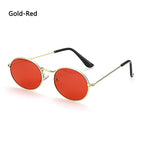 Retro Small Oval Sunglasses – UV400 Gradient Mirror Shades for Festival Wear