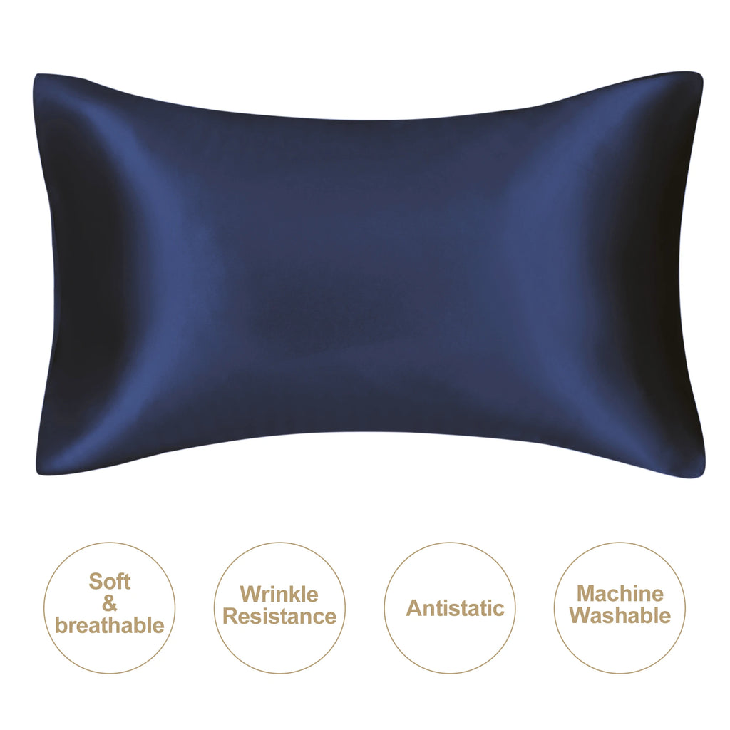 Mulberry Silk Pillowcase – Queen Standard Satin Sleep Case for Hair and Skin