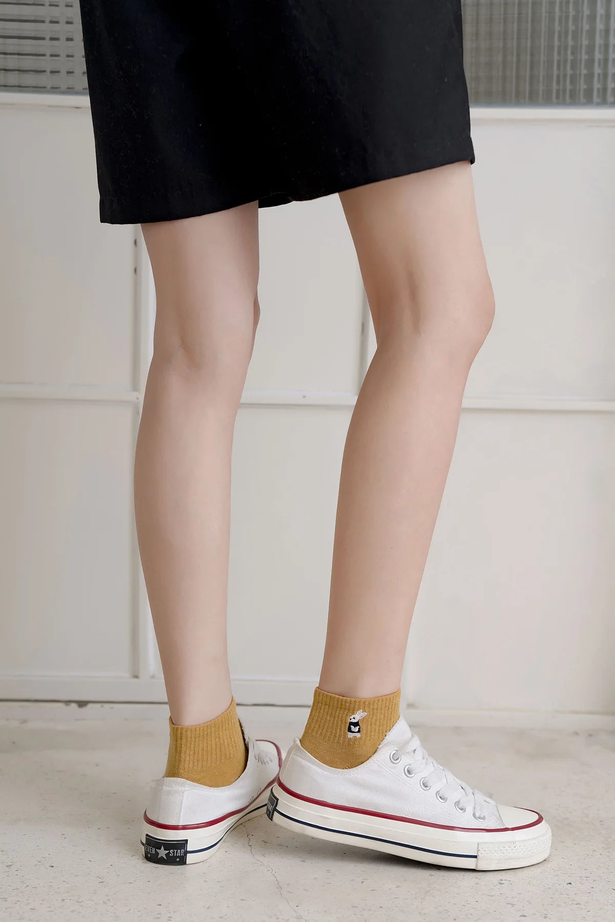 Embroidered Cotton Animal Socks – Kawaii Casual Streetwear for Women