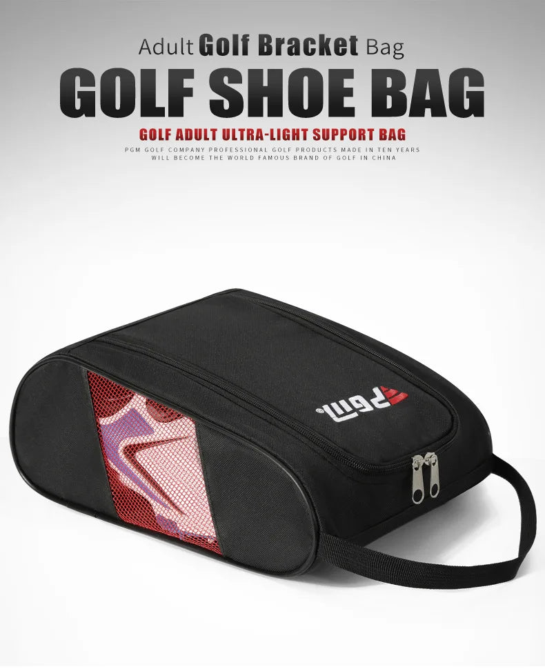 Portable Golf Shoe Bag – Breathable Nylon Carrier for Sports Accessories