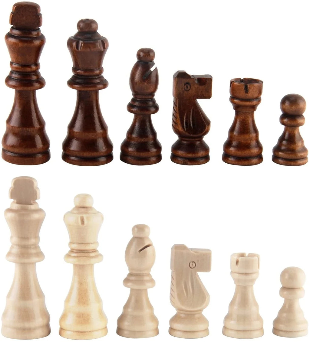 Staunton Wooden Chess Pieces – 8cm King Standard Set for Tournament Play