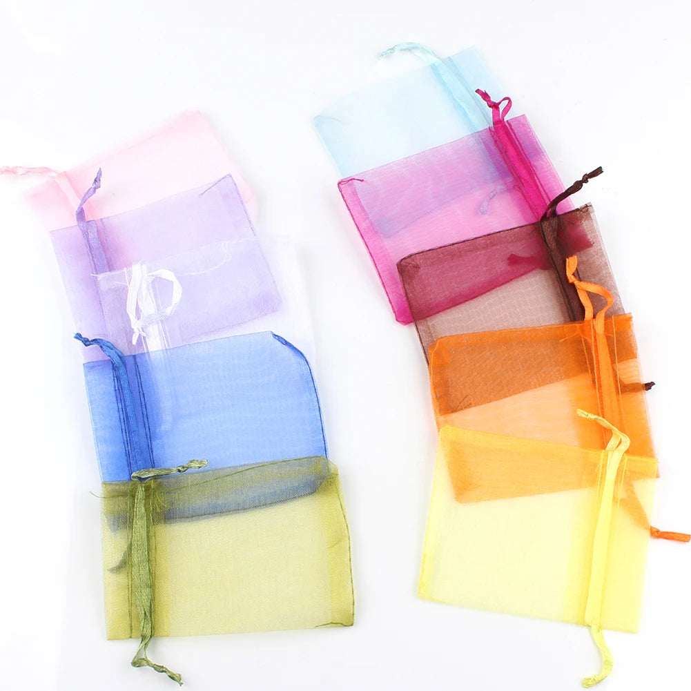 Organza Drawstring Gift Bags – Jewelry and Party Favor Packaging for Weddings