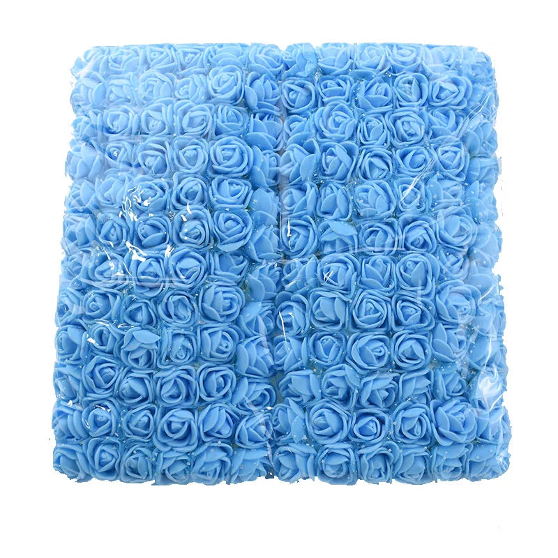 Artificial PE Rose Flowers – UV Resistant Decor for Wedding and DIY Crafts