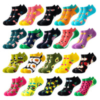 Avocado Cotton Boat Socks – Funny Fruit Pattern for Men and Women