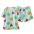 Crayon Shin-chan Cotton Pajama Set – Summer Sleepwear for Couples