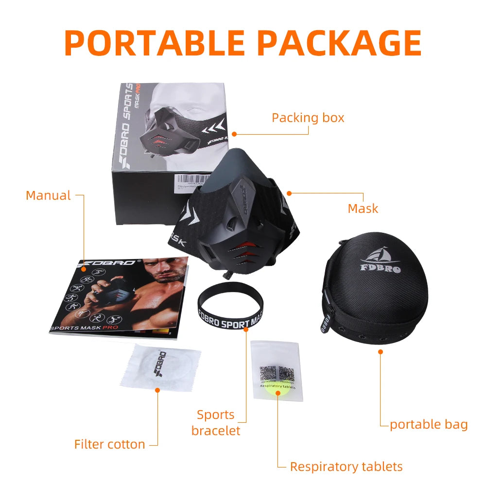 Elevation Training Mask – Black Fitness Gear for Running and Gym Workouts