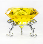 Clear Crystal Diamond Ornament – Glass Home Decor for Wedding and Gifts