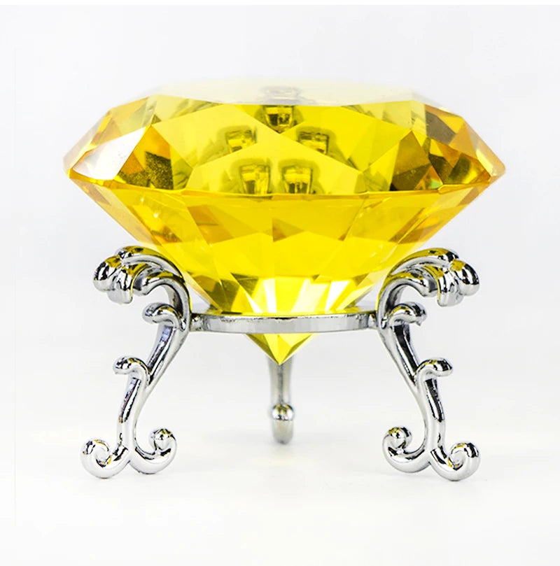 Clear Crystal Diamond Ornament – Glass Home Decor for Wedding and Gifts
