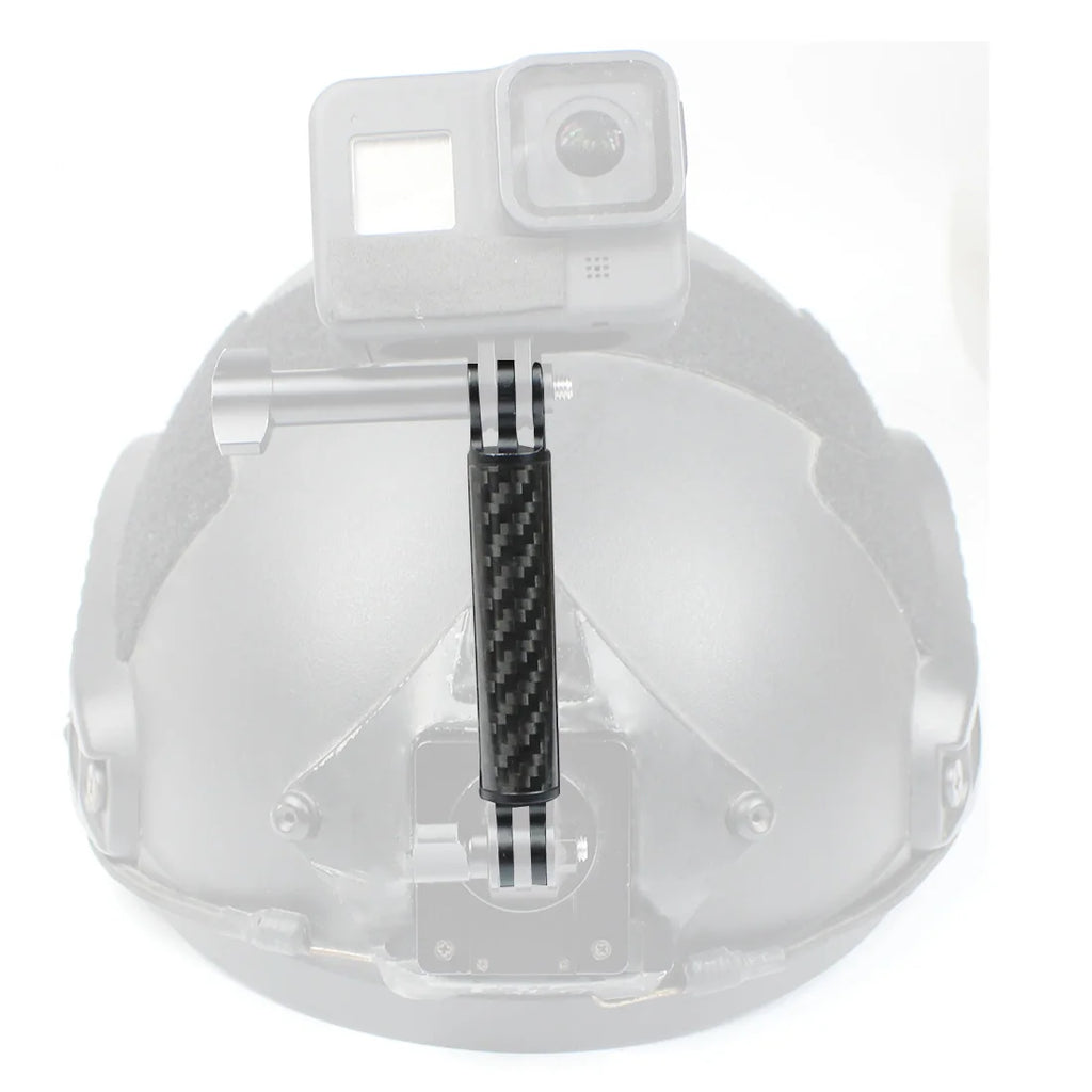 Carbon Fiber Helmet Extension Arm – Selfie Mount for GoPro and Insta360